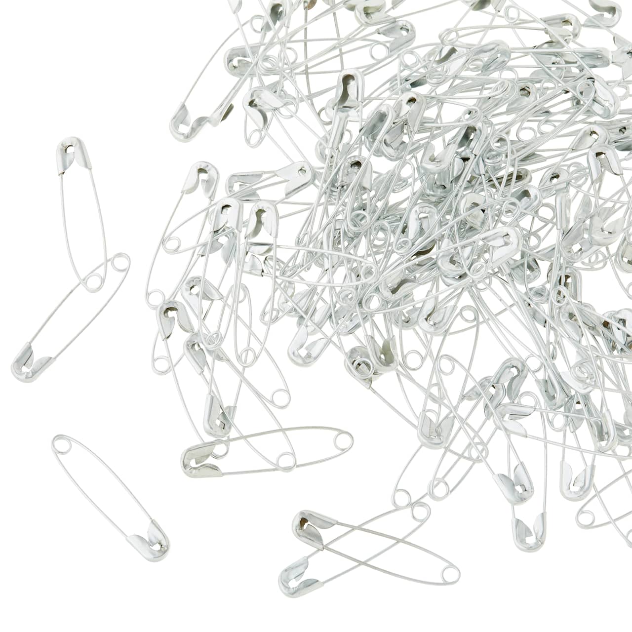 12 Packs: 200 ct. (2,400 total) 1.25" Rhodium Safety Pins by Bead Landing™